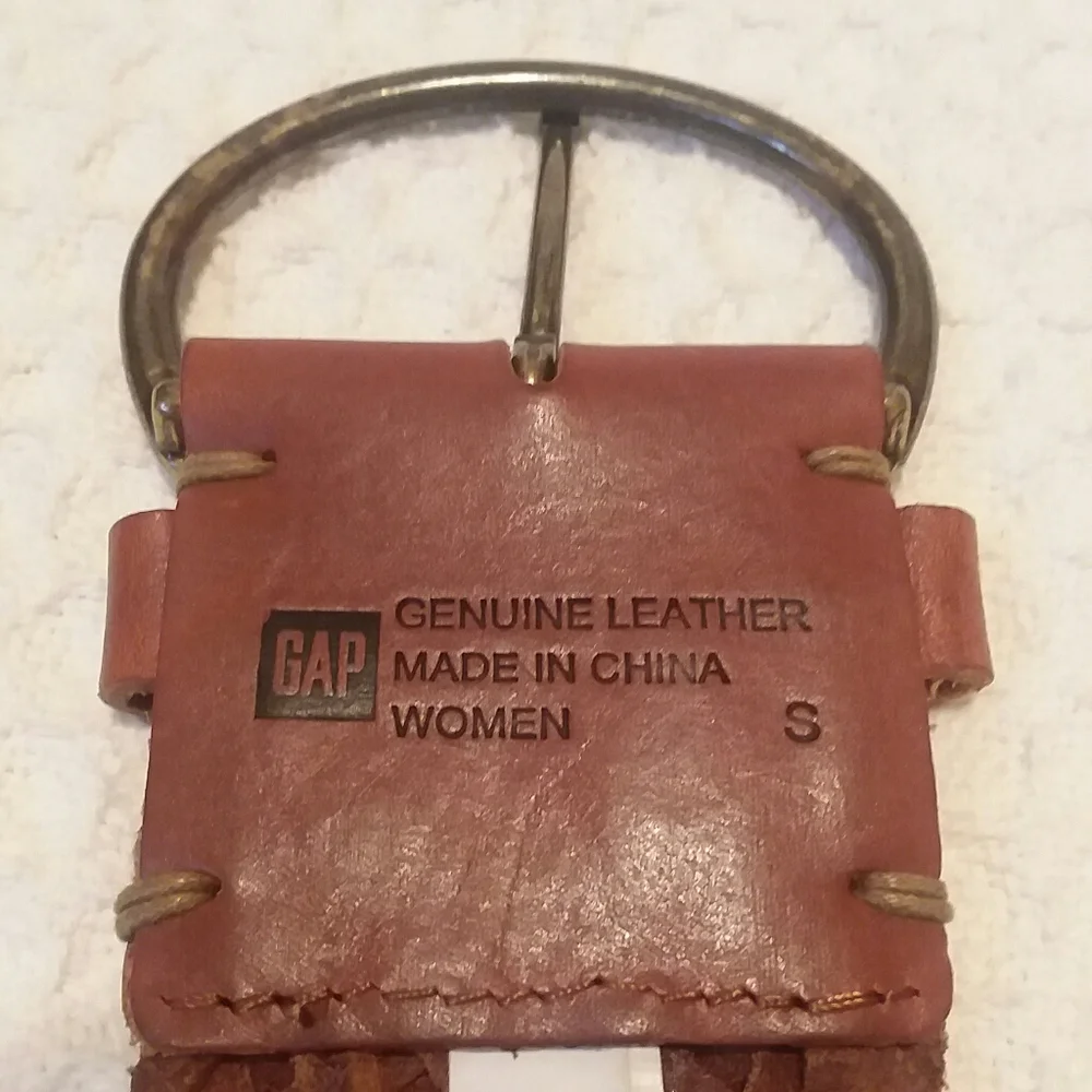 Gap Brown Braided Leather Belt Size Small